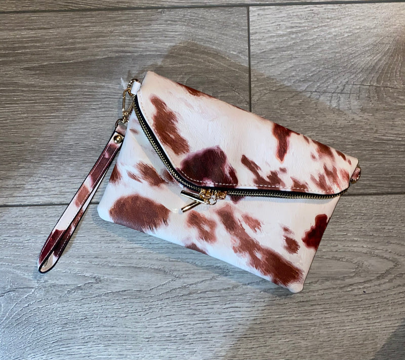 Cow Print Clutch