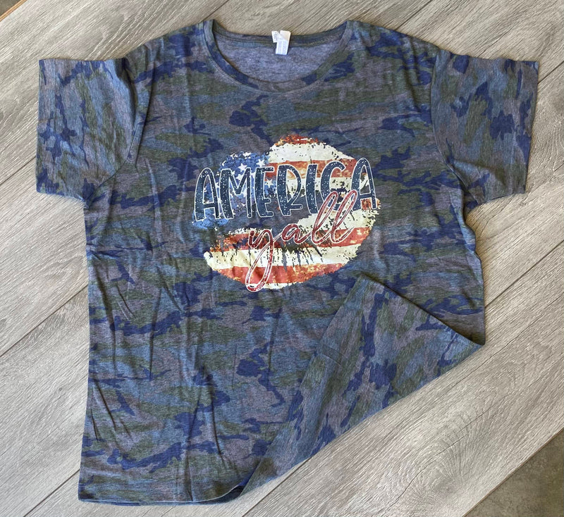 America Yall Lips - Vintage Camo