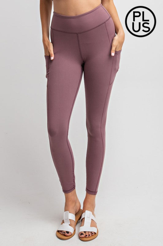 Butter Leggings with Side Pockets Plus (2 Options)