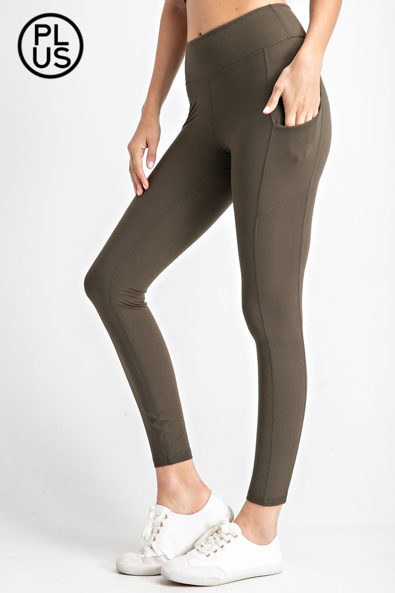 Butter Leggings with Side Pockets Plus (2 Options)