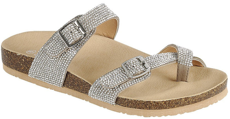 Rhinestone Strappy Sandals 2 Options)