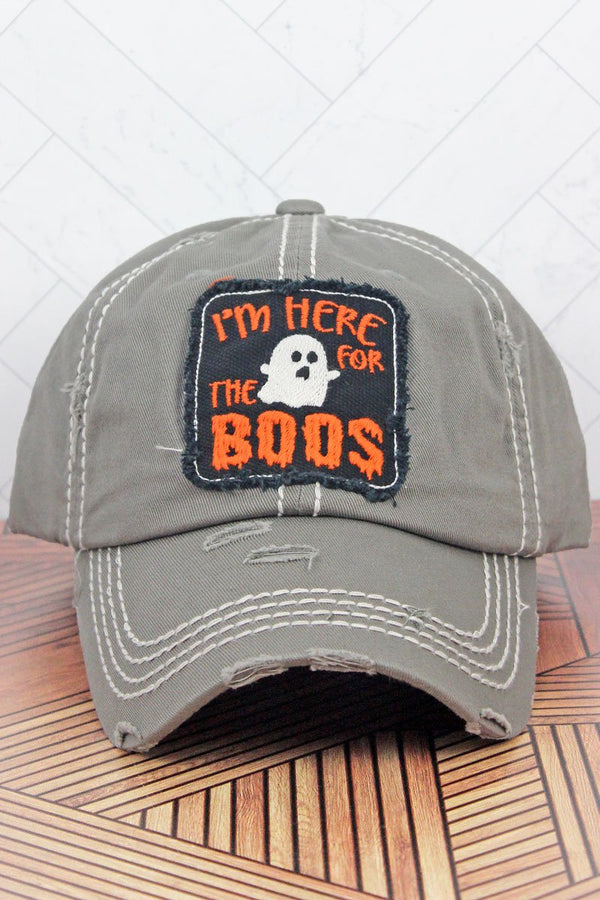 Distressed 'I'm Here For The Boos' Cap