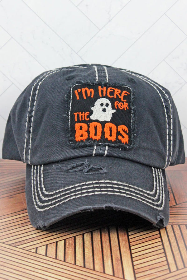 Distressed 'I'm Here For The Boos' Cap