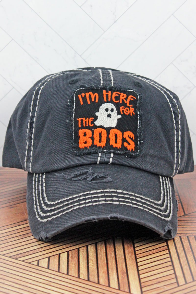 Distressed 'I'm Here For The Boos' Cap