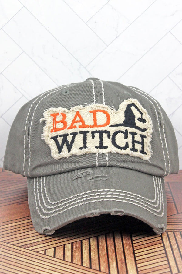 Distressed 'Bad Witch' Cap