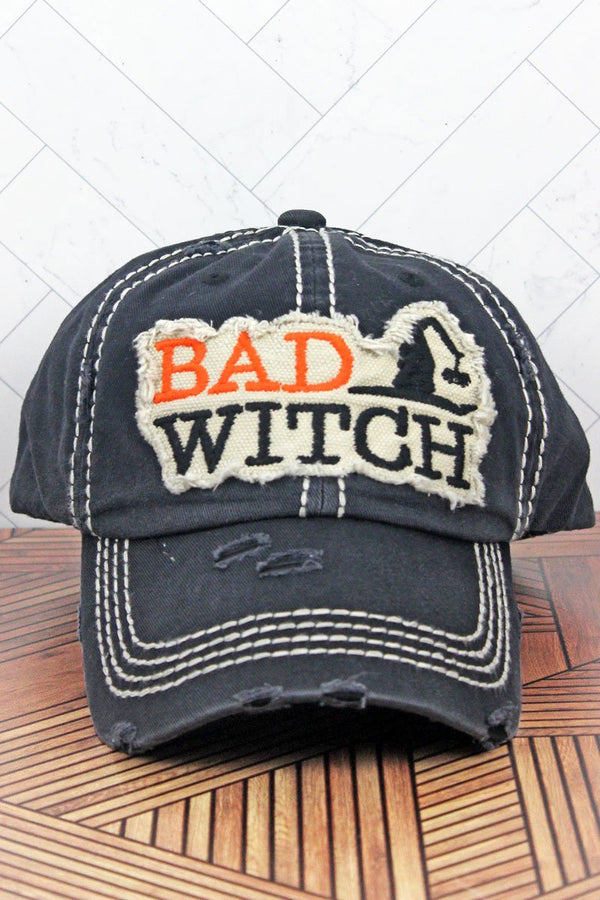 Distressed 'Bad Witch' Cap