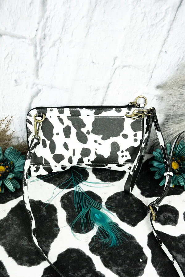 Cow Faux Leather Clutch