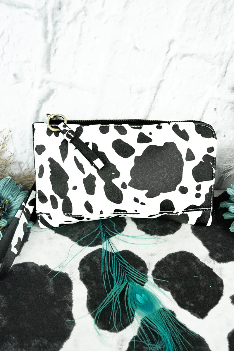 Cow Faux Leather Clutch